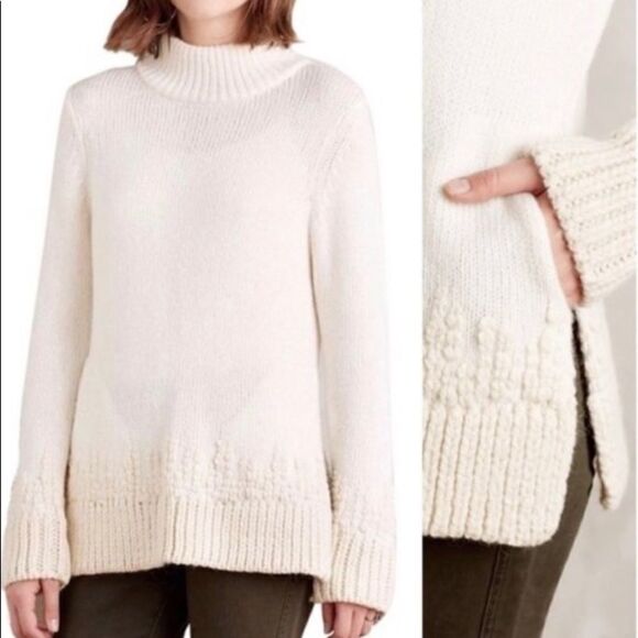 Anthro-“Sleeping On Snow” Embroidered Sweater - Picture 2 of 12